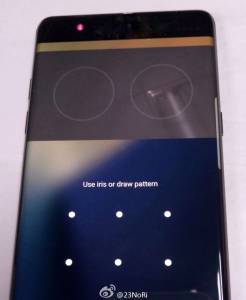 scanare iris Samsung Galaxy Note7