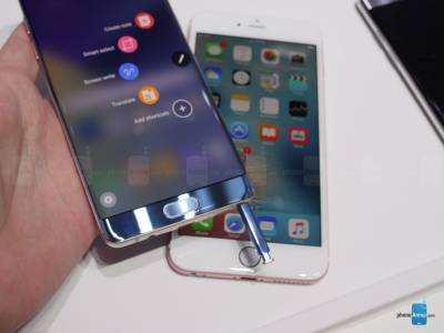 Galaxy Note7 versus iPhone 6S Plus 1