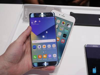 Galaxy Note7 frente a iPhone 6S Plus