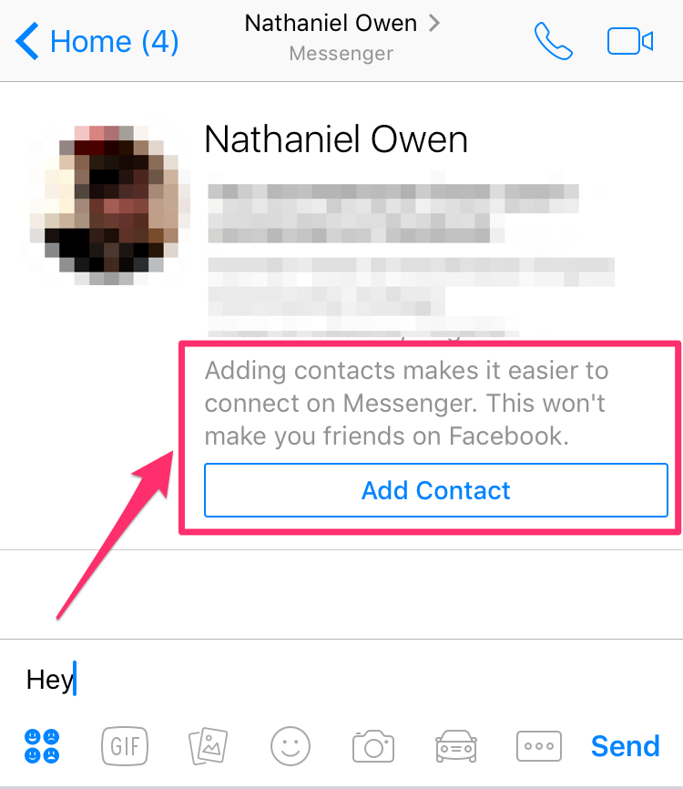 facebook messenger adaugare contacte