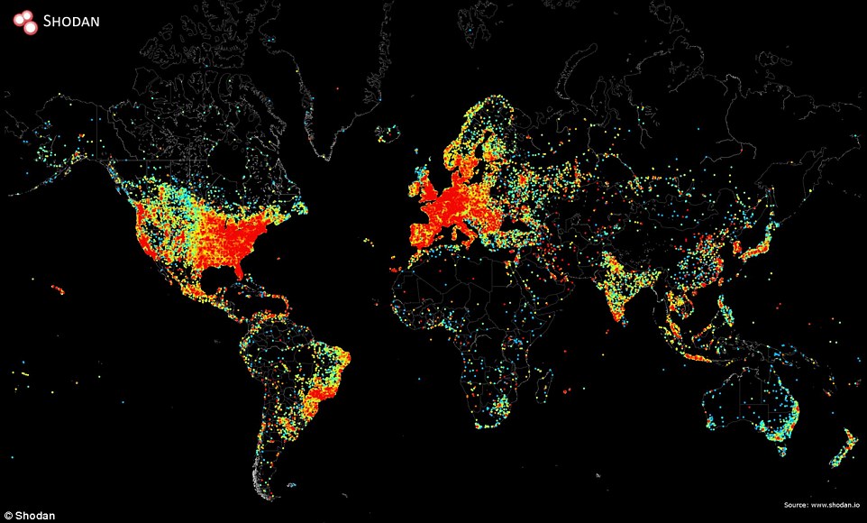 mapa połączeń internetowych
