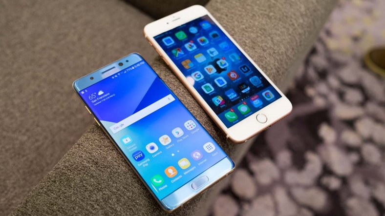 rendimiento del iphone 6s galaxy note 7