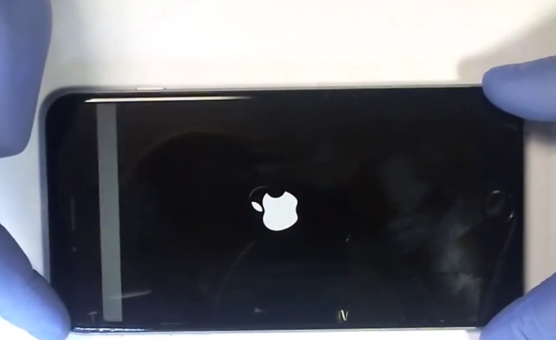 el problema de la pantalla del iPhone 6s con rayas grises no responde