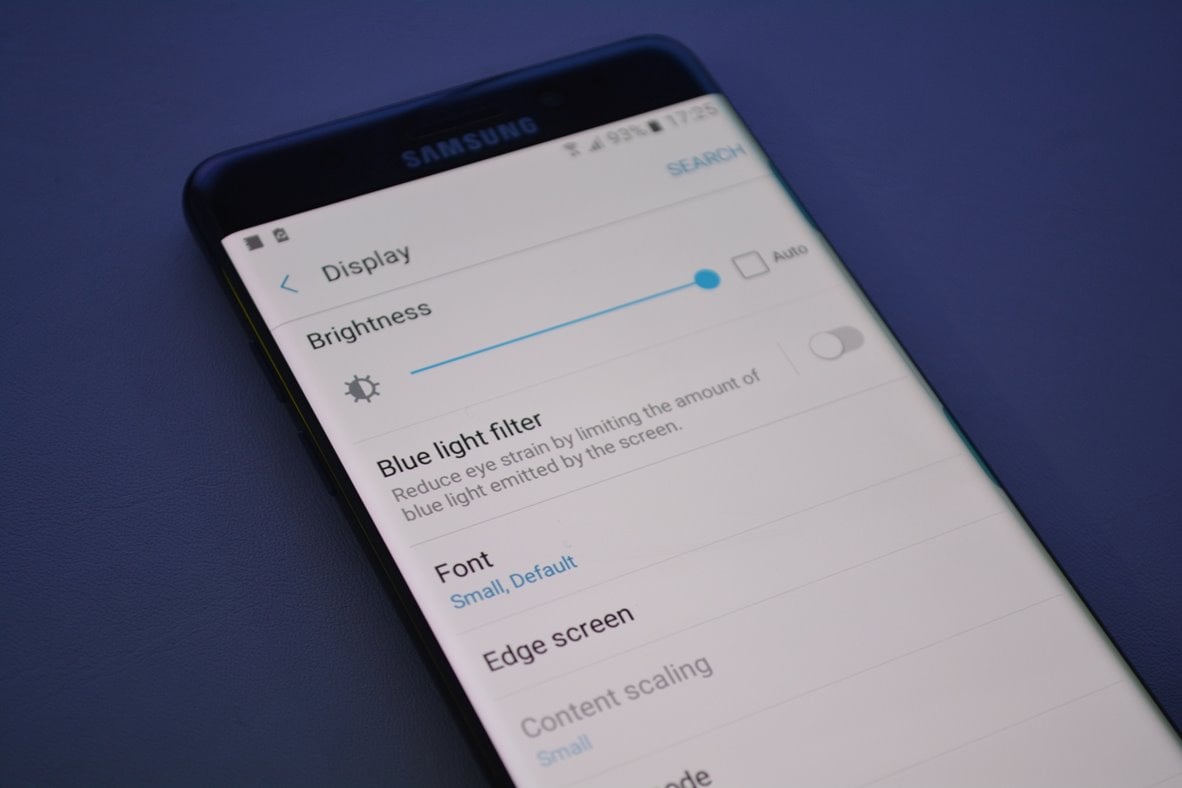 samsung galaxy note7 blue light filter