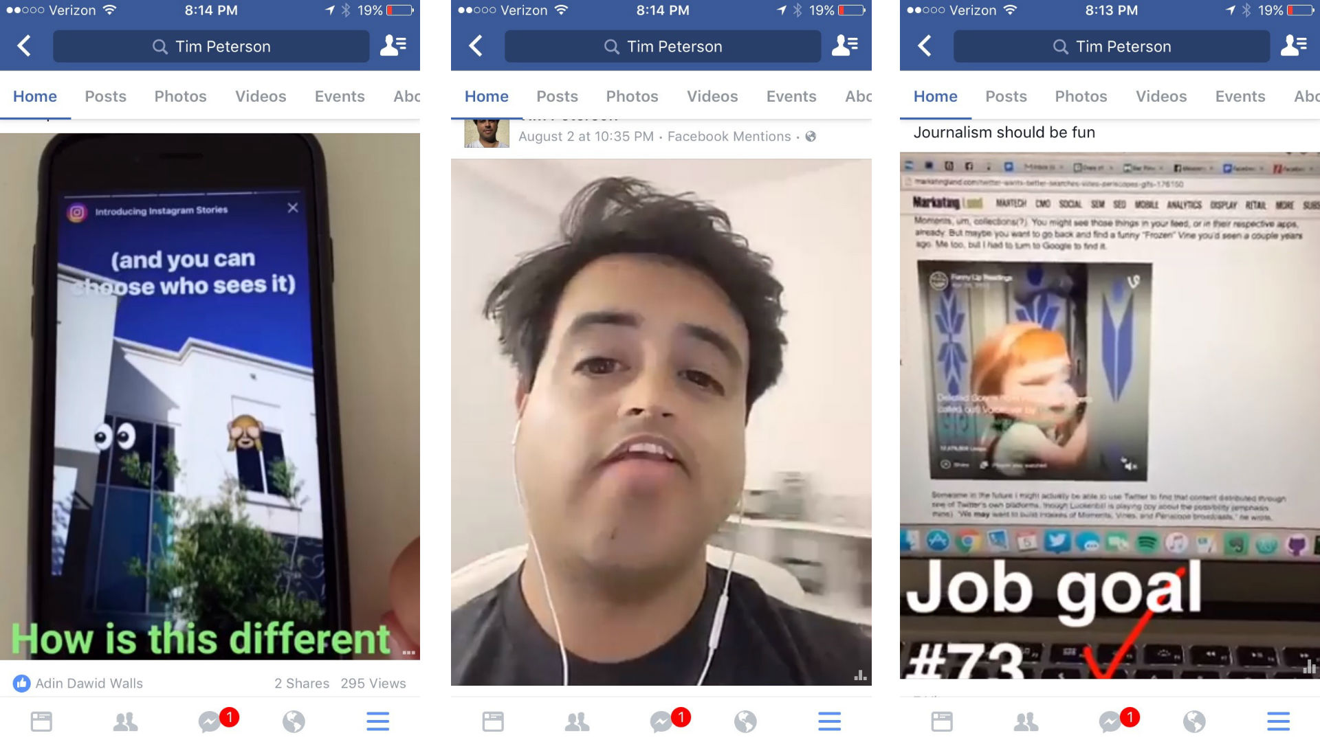 facebook verticale video