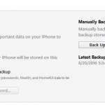 sauvegarde iTunes iOS 10