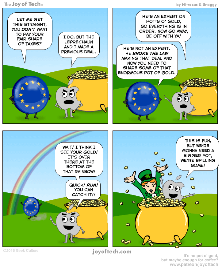Geld-Apfel-Comic der Europäischen Kommission