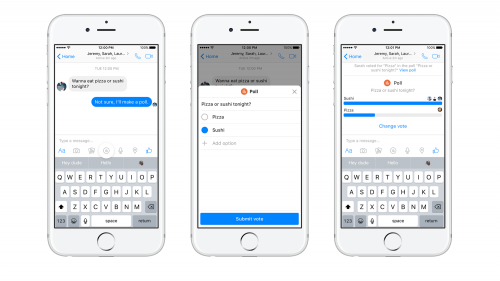 encuestas de facebook messenger