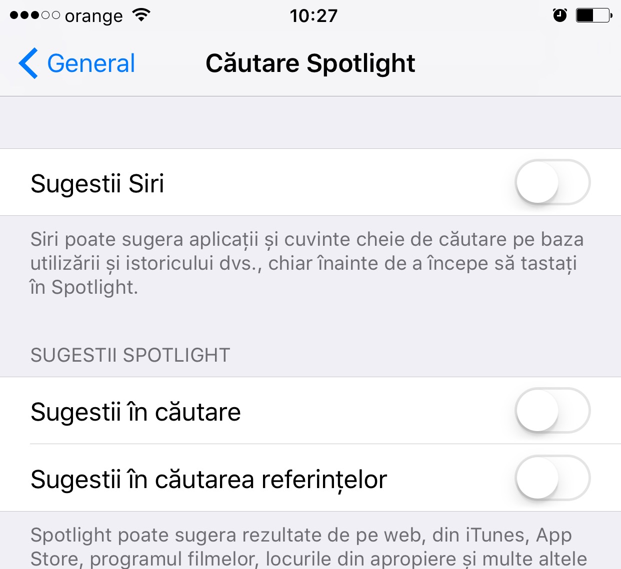 ios 10 disable spotlight