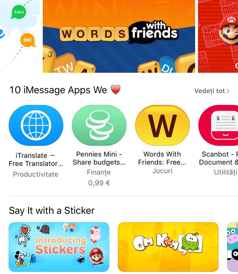 app store ios 10 messaggi