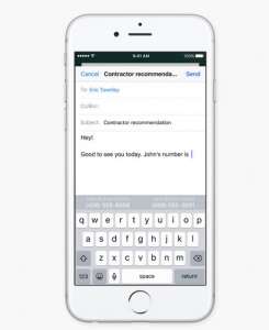 previsioni contestuali di iOS 10