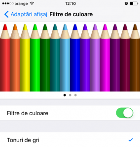 ios 10 tonuri de gri