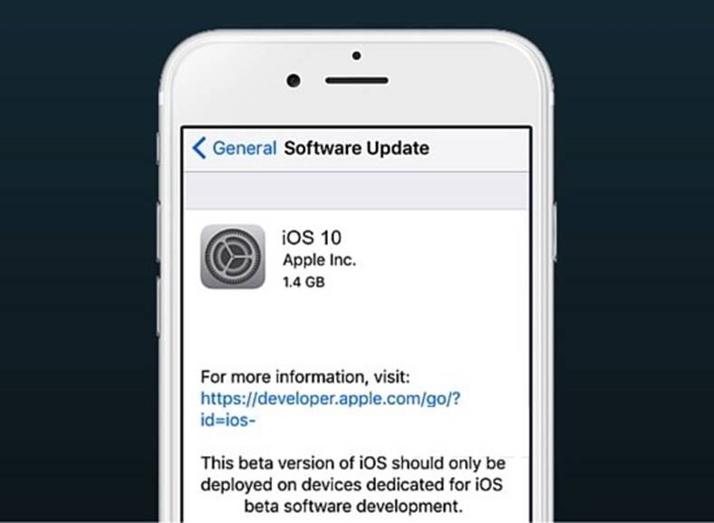 actualización de software ios