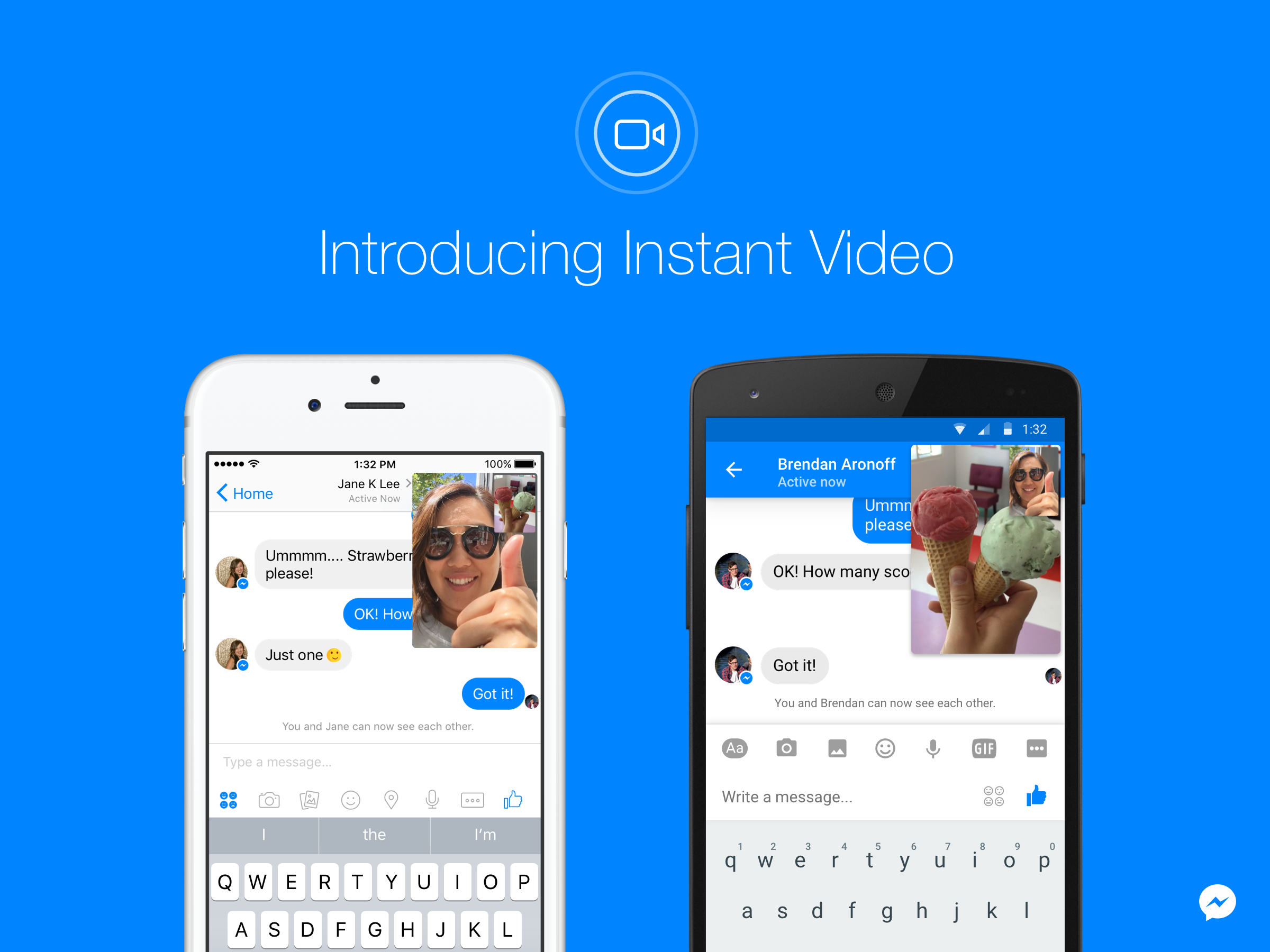 transmisión de video instantánea de messenger