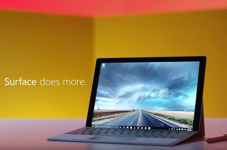 publicité surface pro mac