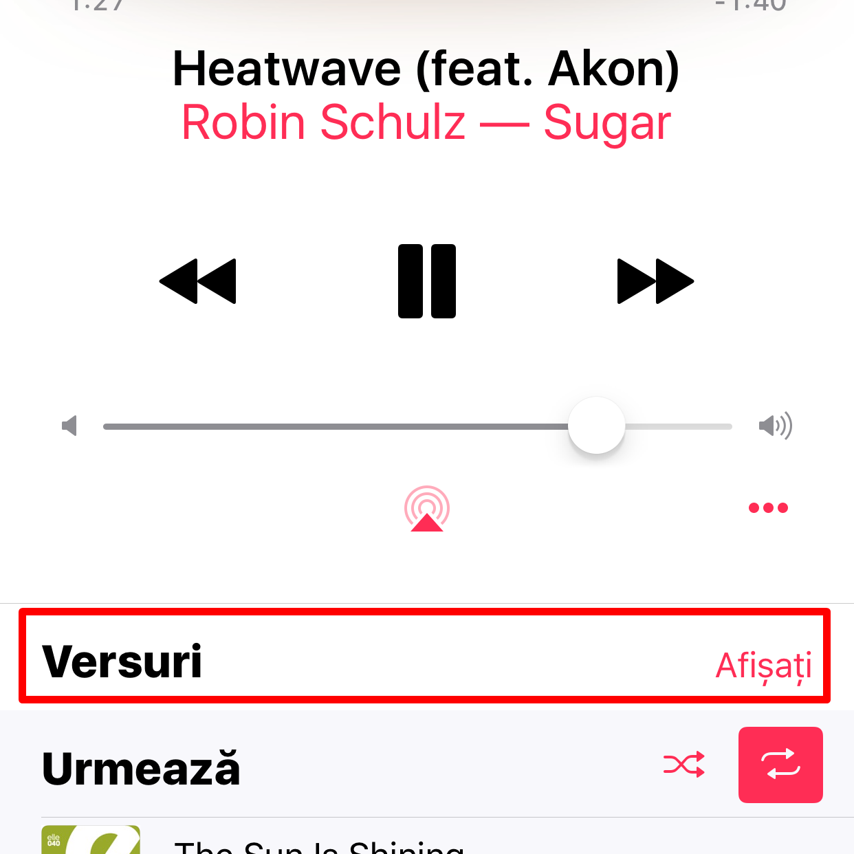 Songtexte iOS 10