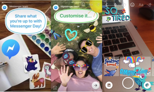 Messenger Day Facebook Clone Histoires de Snapchat