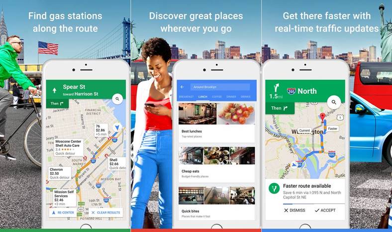 Google Maps navigation iphone ipad