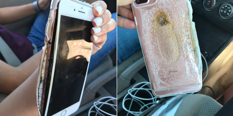 iphone 7 manzana explotada