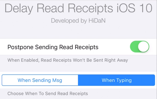 Delay Read Receipts (iOS 10)