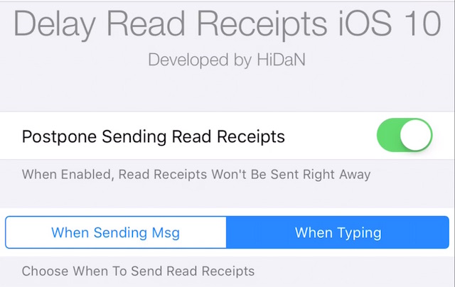 Retarder les accusés de lecture (iOS 10)