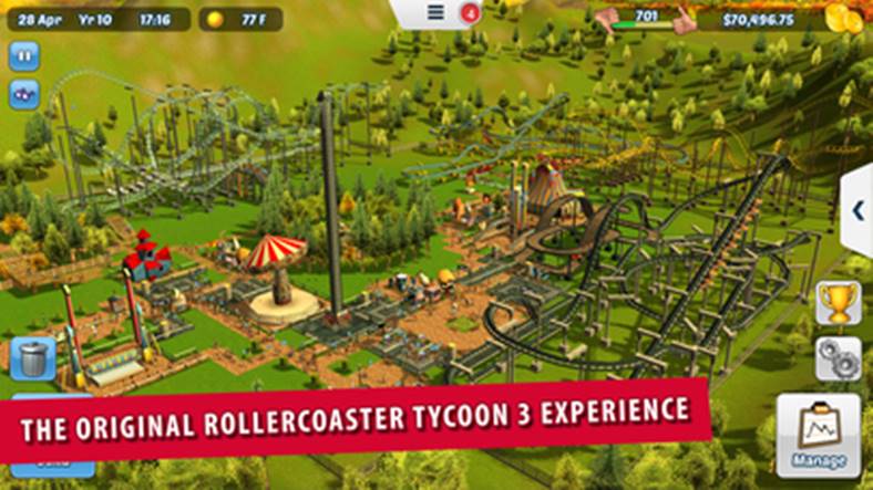 Zniżka na iPhone'a RollerCoaster Tycoon 3