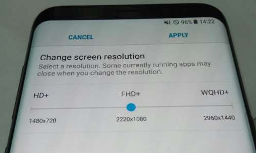 Resolución de pantalla del Samsung Galaxy S8