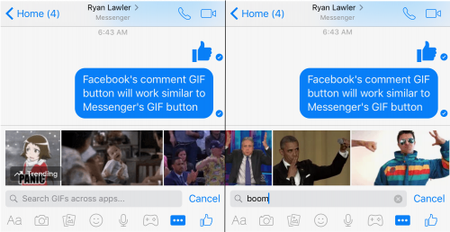 Facebook-Bilder GIF-Kommentare