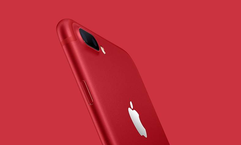 iPhone 7 rød sort skærm