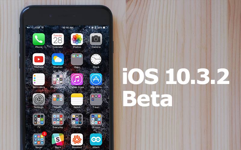 installation d'iOS 10.3.2 bêta publique 1