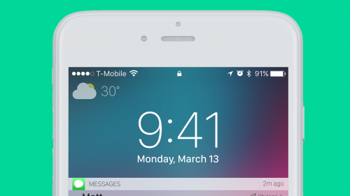 iOS 11-Konzept mit Sperrbildschirm für das iPhone