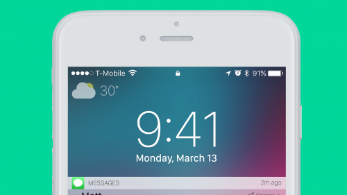 ios 11 concept écran de verrouillage iphone