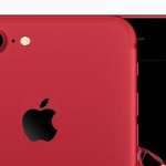concetto di iphone 7 rosso nero
