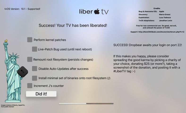 LiverTV jailbreak su Apple TV 4