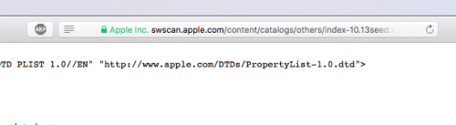 macOS 10.13 Apple-Bestätigung