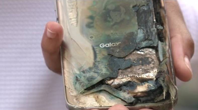 incendie de voiture sur le Samsung Galaxy S7