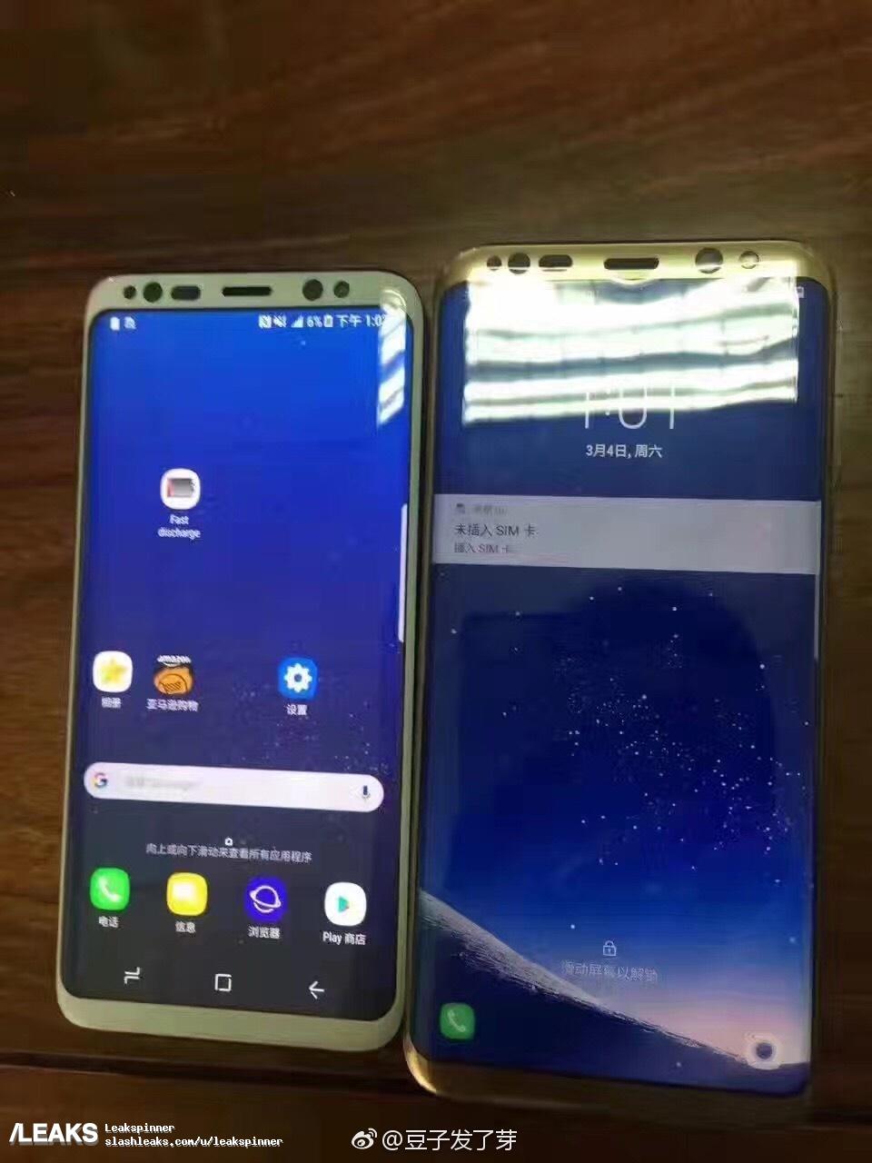 Immagini Samsung Galaxy S8 bianco e oro