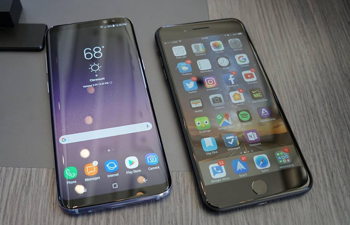 samsung galaxy s8 comparatii iphone 7