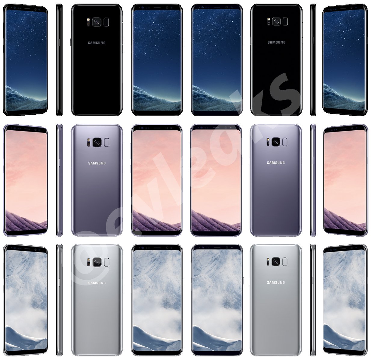 Couleurs de l'image du Samsung Galaxy S8