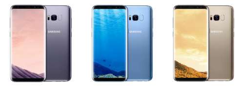 Samsung Galaxy S8 afbeeldingen kleuren
