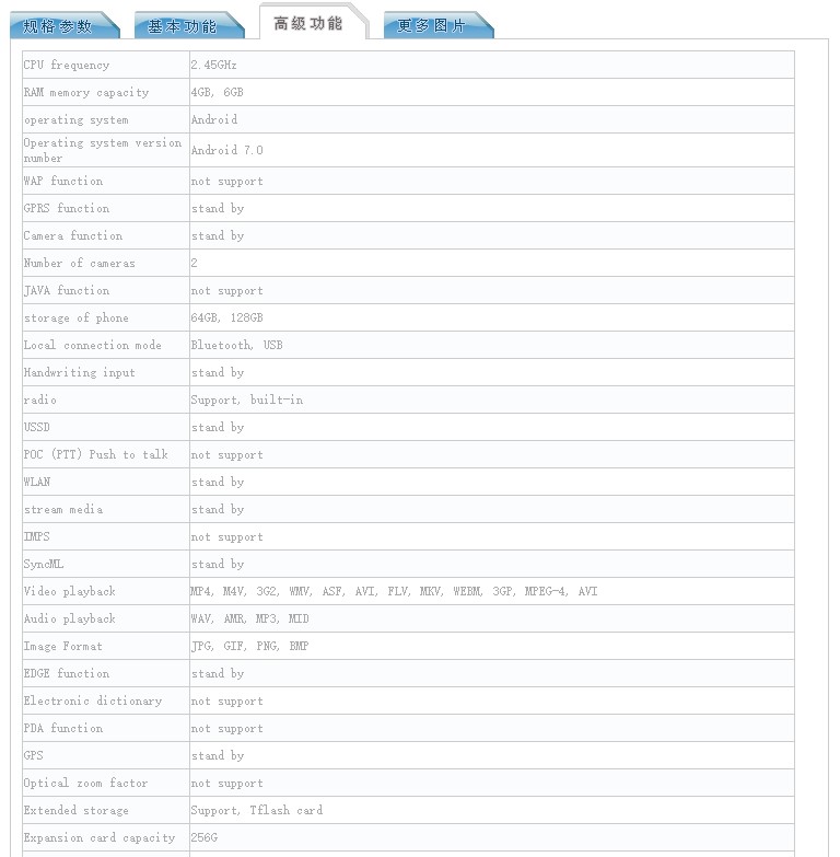 samsung galaxy s8 tenna 1 specifications