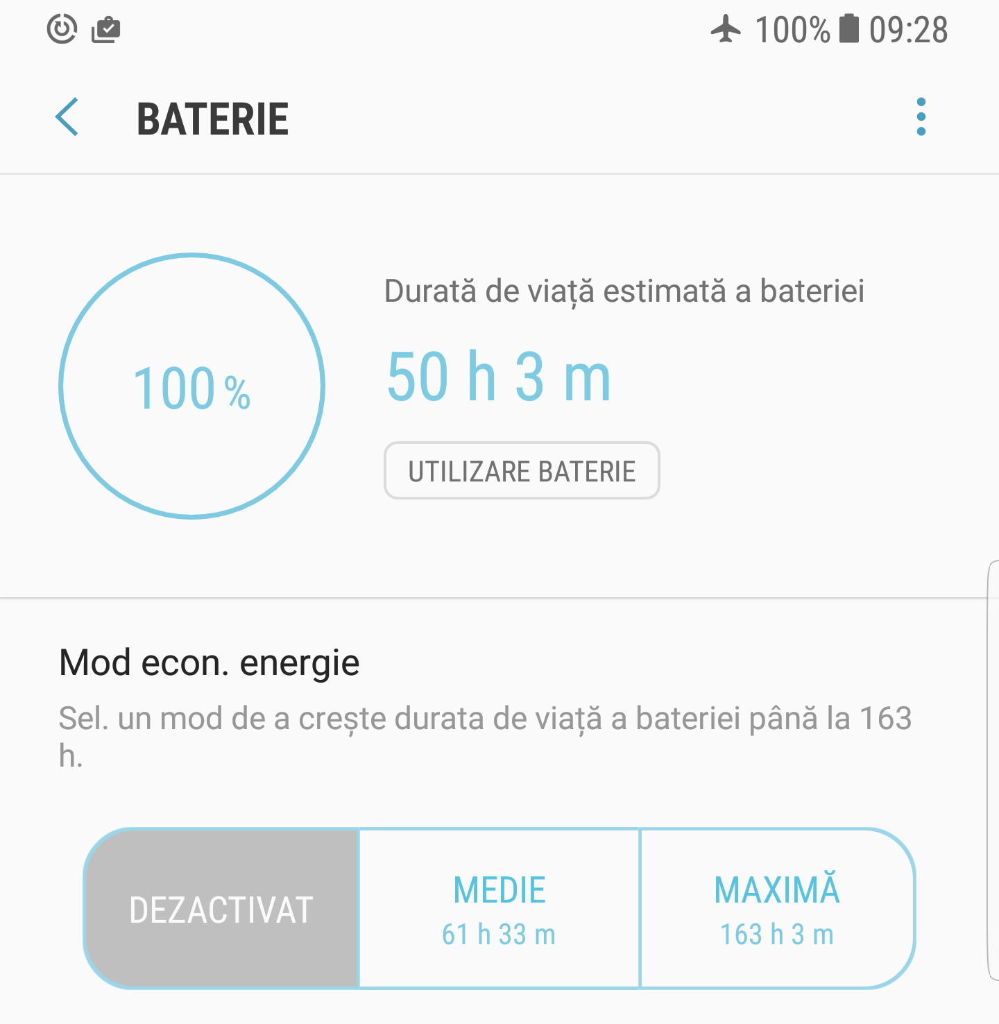 Puissance de la batterie du Samsung Galaxy S8 Plus