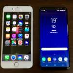 Comparación de pantalla del Samsung Galaxy S8 iPhone 7 Plus