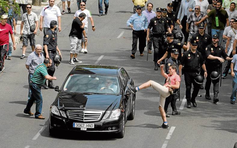 UBER Protesttaxi Bukarest