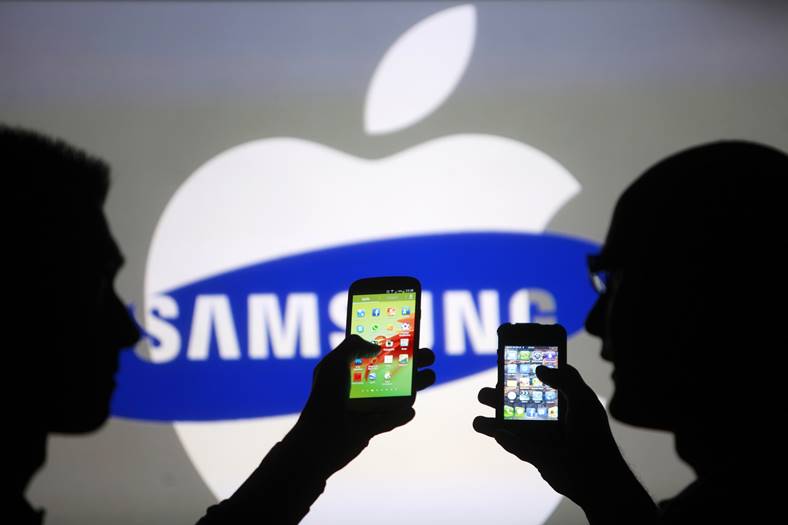 duopolio del teléfono inteligente samsung de apple