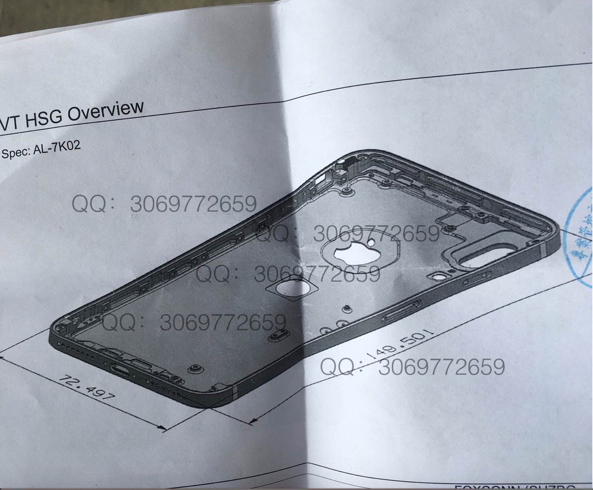 boceto del caso del iphone 8