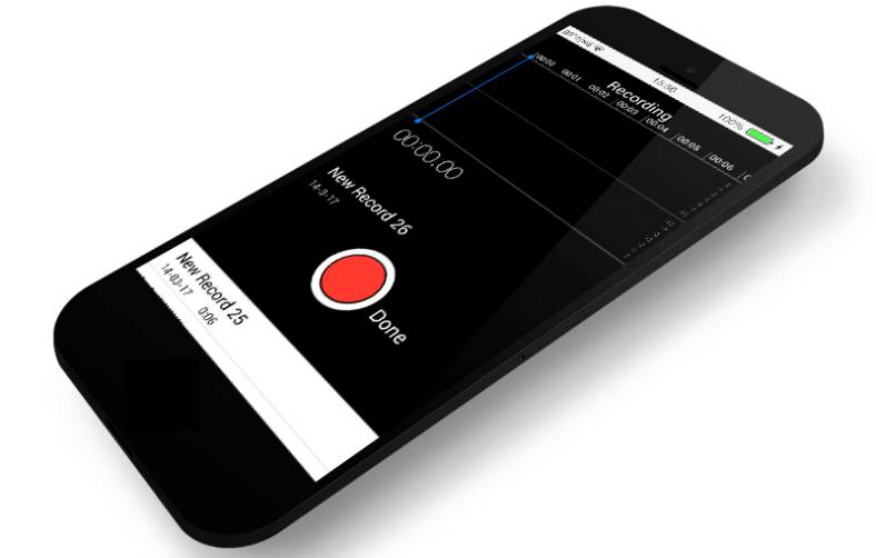 iPhone enregistrant des messages vocaux