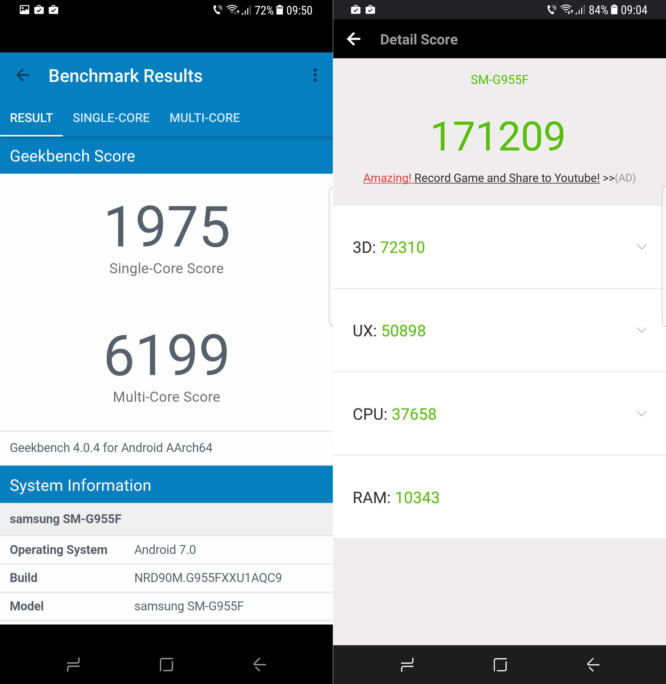 samsung galaxy s8 performante