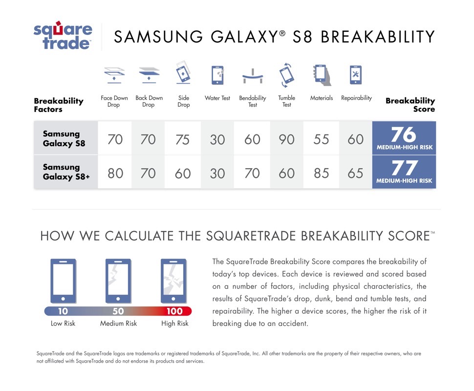 Samsung Galaxy S8 Reparaturergebnis