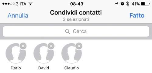 condivisione contatti whatsapp